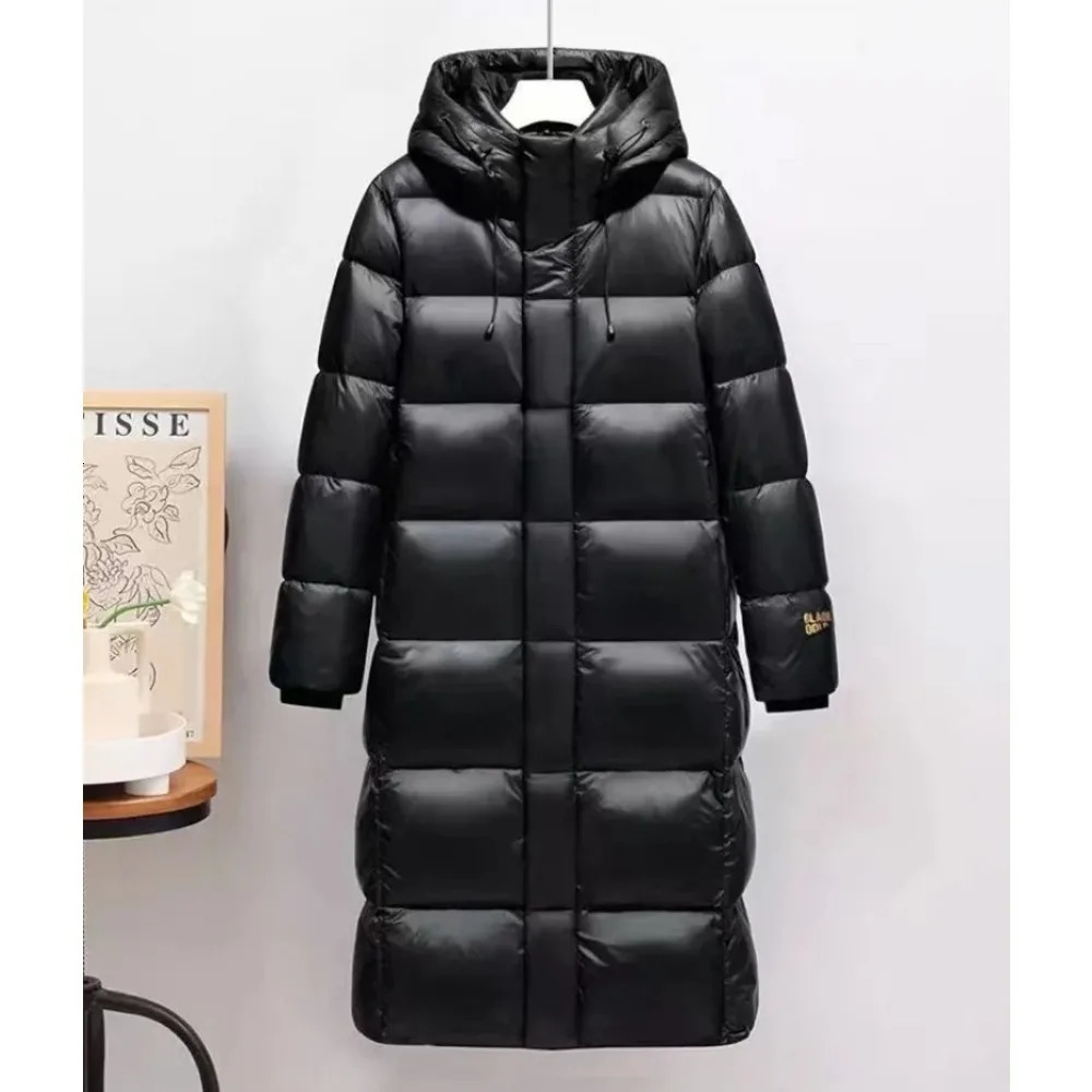 Couple Winter Long Down Jacket Fashion Women Tech Lined Warm Mens White Duck Coat Male Hooded Parka Feather 251225