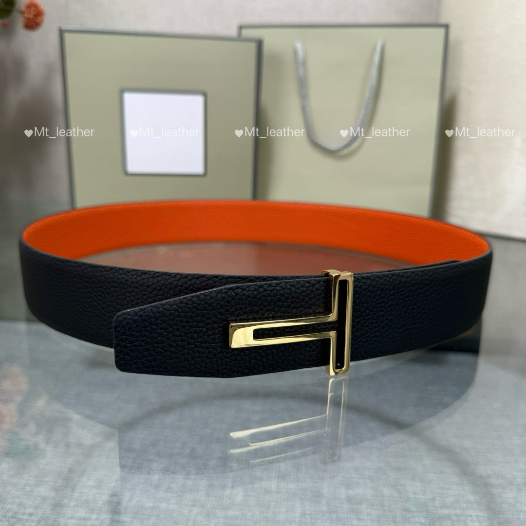 Men belt leather Designer belt men luxury belt Reversible belt width 3.8cm gold silver black letter buckle grain leather belt Business casual belt with box center luxe