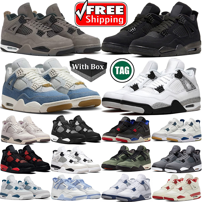 Free shipping with box basketball shoes 4s designer sneakers outdoor trainers men womens panda black cat cactus jack 4 airjordanretro mens jordan4shoe jordabs4s