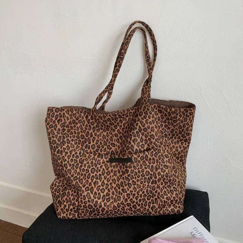 Leopard Print Fashion Tote Casual Large Capacity Commuting 2026 High Quality Women's Versatile Shoulder Bags