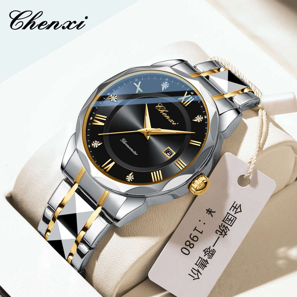 Fashion Steel Band Quartz Watch Business Men's Calendar Luminous High end brand niche design waterproof watch