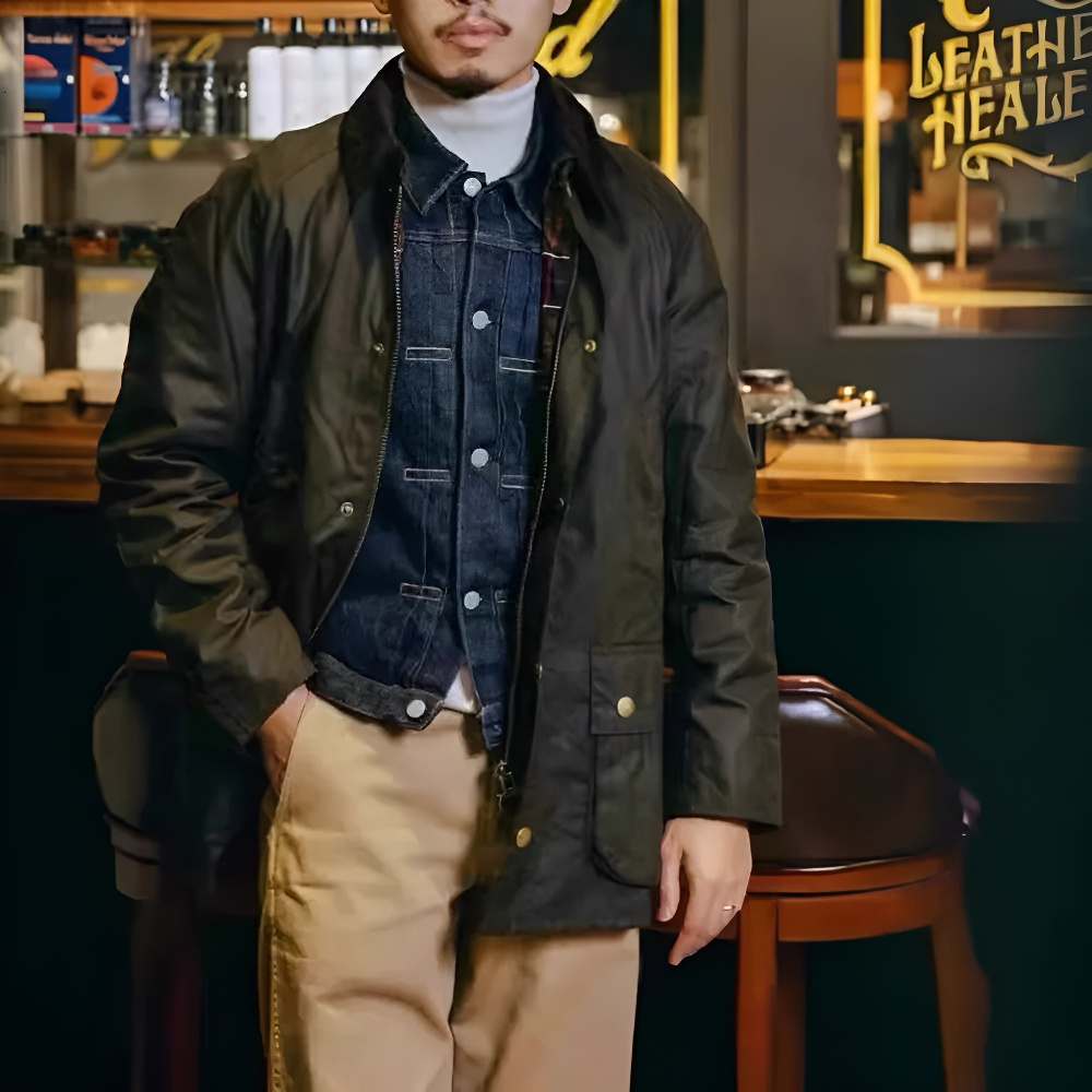 BBR Excellent Quality Luxury Vintage Euro US Size Spring Autum Batik Dye Barb Loose Zipper Up Outdoor Hunting Jacket for Men J260609