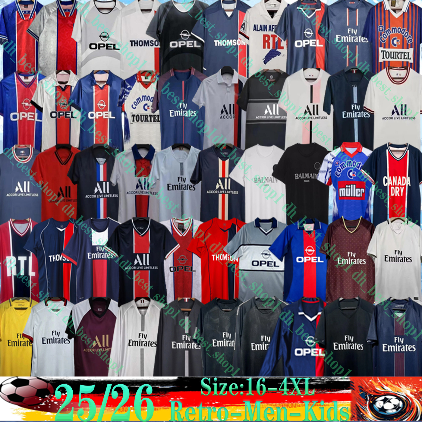 Paris VITINHA D.Dembele soccer jersey Retro kids 17 18 19 20 21 22 23 24 KVARATSKHELIA JOAO NEVES D.DOUE BARCOLA PSGES HAKIMI NEYMAR MBAPPE Maillots de Men football shirt