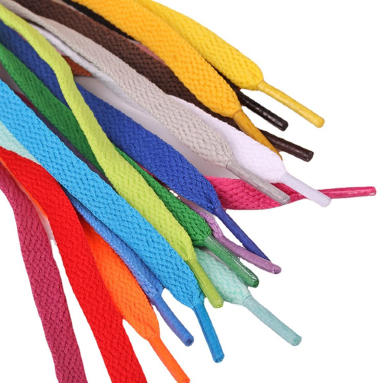 Wholesale Multi Colors Bulk Shoelace Basketball Shoe string 8mm flat Shoelaces 120cm in stock