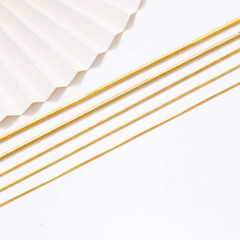 Brand Jewelry 316 Stainless Steel Snake Bone Necklace for Women Simple Versatile Pendant Collarbone 18K Plated gold Chain Niche design jewelry