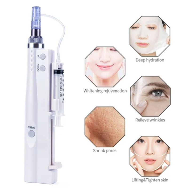 Automatic Waterlight Microneedle Mesotherapy Meso Gun Portable Acuum Skin Lift Rejuvenation Beauty151