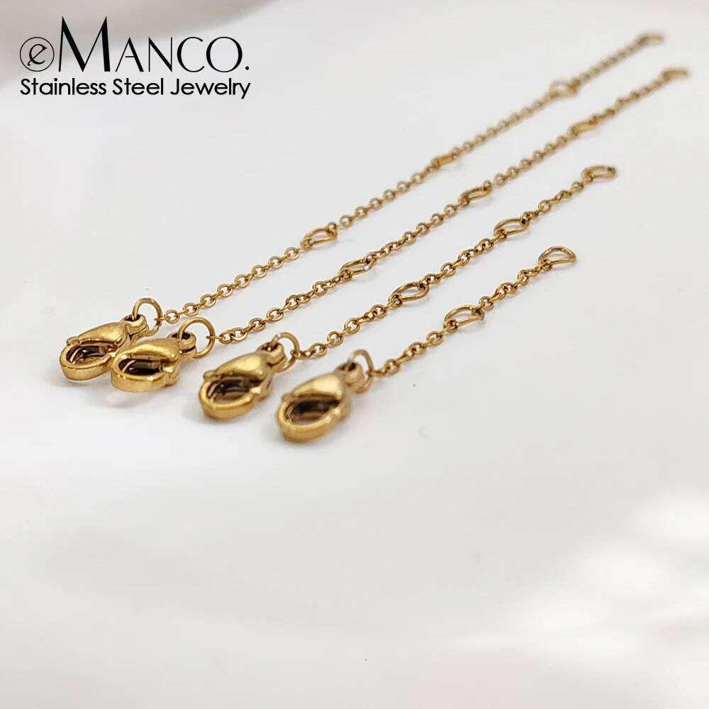eManco Stainless Steel Extension Tail Chain Lobster Clasp Connector DIY Jewelry Making Bracelet Necklace Anklet