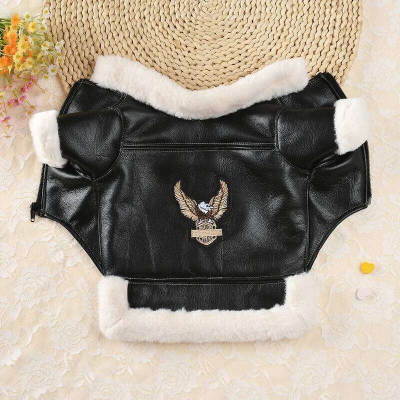 Pet Clothes Winter Autumn Warm Small Dog Wool Fashion Sweater Puppy Cool Leather Coat Chihuahua Maltese Yorkshire Poodle 26N0104