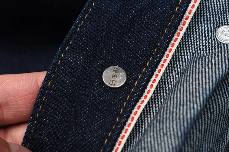 98 Cotton American Vintage Washed Raw Selvedge Denim Jacket Featuring Carriage Buckle and Classic Amekaji Style Stretch 251230
