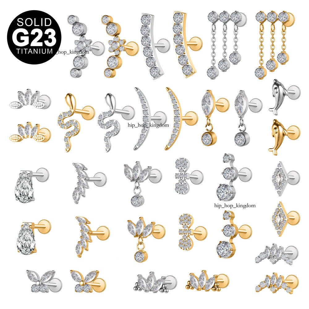 VVS Moissanite ZESENLIN Designs Its Own Waterproof Titanium Small Leaf Snake Stud Earrings for Women