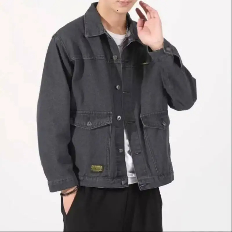 Mens Denim Jacket Cardigan 2025 Autumn Shirts Cargo Casual Style With n Vibe Trendy 251230