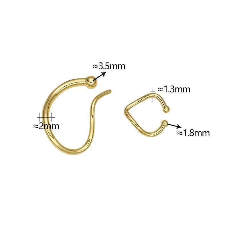 Real 925 Sterling Silver Minimalist Irregular Geometric Clip Earrings for Women Trendy Fine Jewelry Personality Accessories