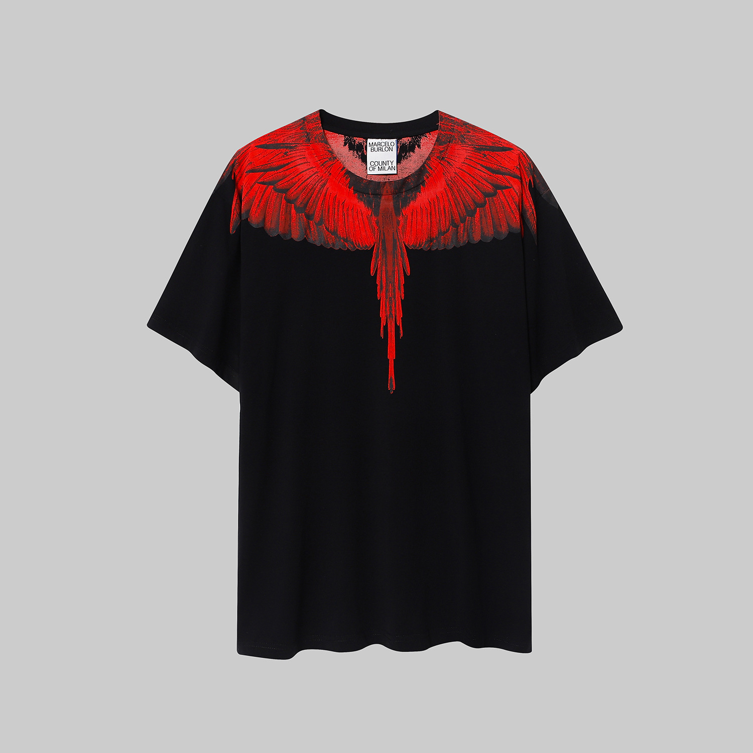 Popular Designer Men's Clothing Marcelo Cotton Breathable Tee Shirt Homme Short Sleeve Crew Neck Tshirts Printed Wings Pullover Men T-Shirts Top Polo Mens Tee Shirts