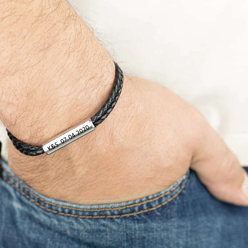 Cross-Border ETSY Woven Bracelet for Men and Women, Couple's Personalized Versatile Letter Love Home Bracelet, H Brand Leather Rope