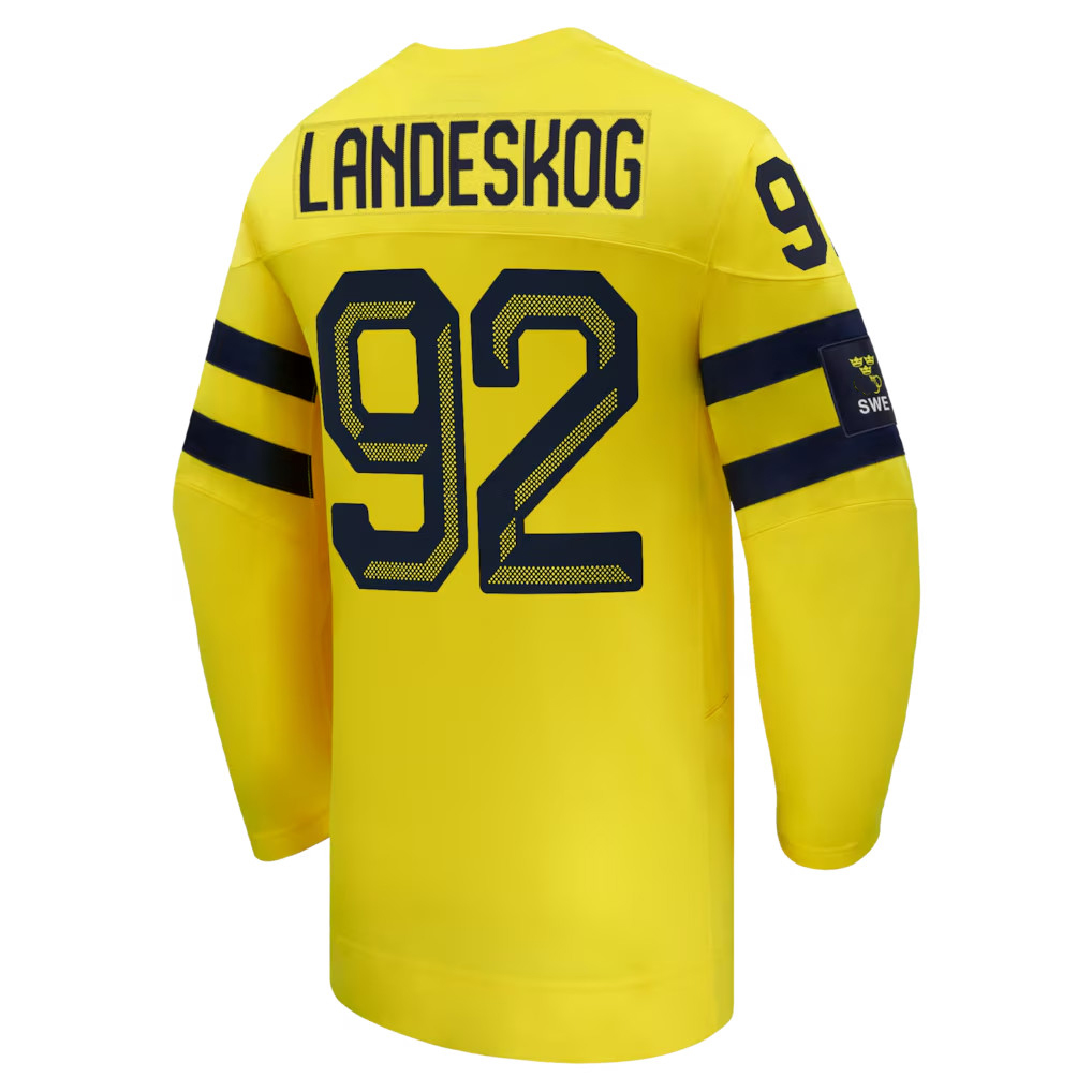 88 William Nylander team Sweden hockey 2026 olympices jersey 92 Gabriel Landeskog Leo Carlsson Rasmus Dahlin Lucas Raymond Mika Zibanejad Wallstedt je