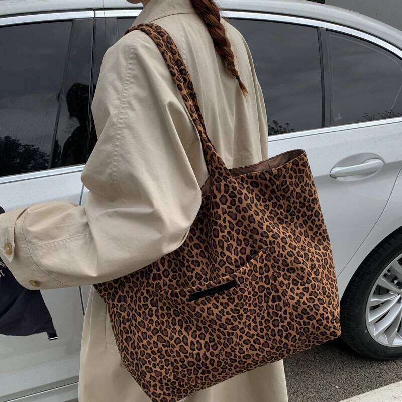 Leopard Print Fashion Tote Casual Large Capacity Commuting 2026 High Quality Women's Versatile Shoulder Bags