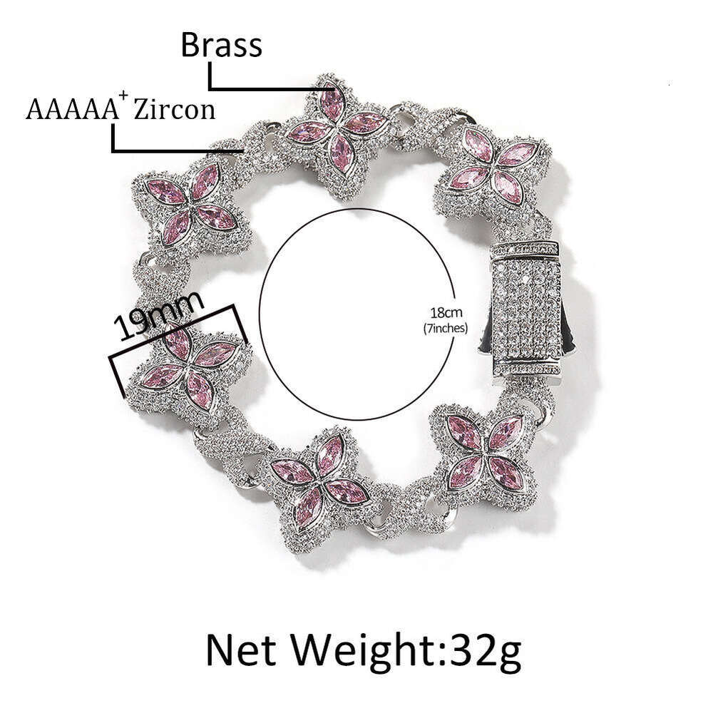 Uwin Full Leaf Bracelet Marquise Multicolor Iced Out CZ Infinite Chain Bracelets Punk Jewelry