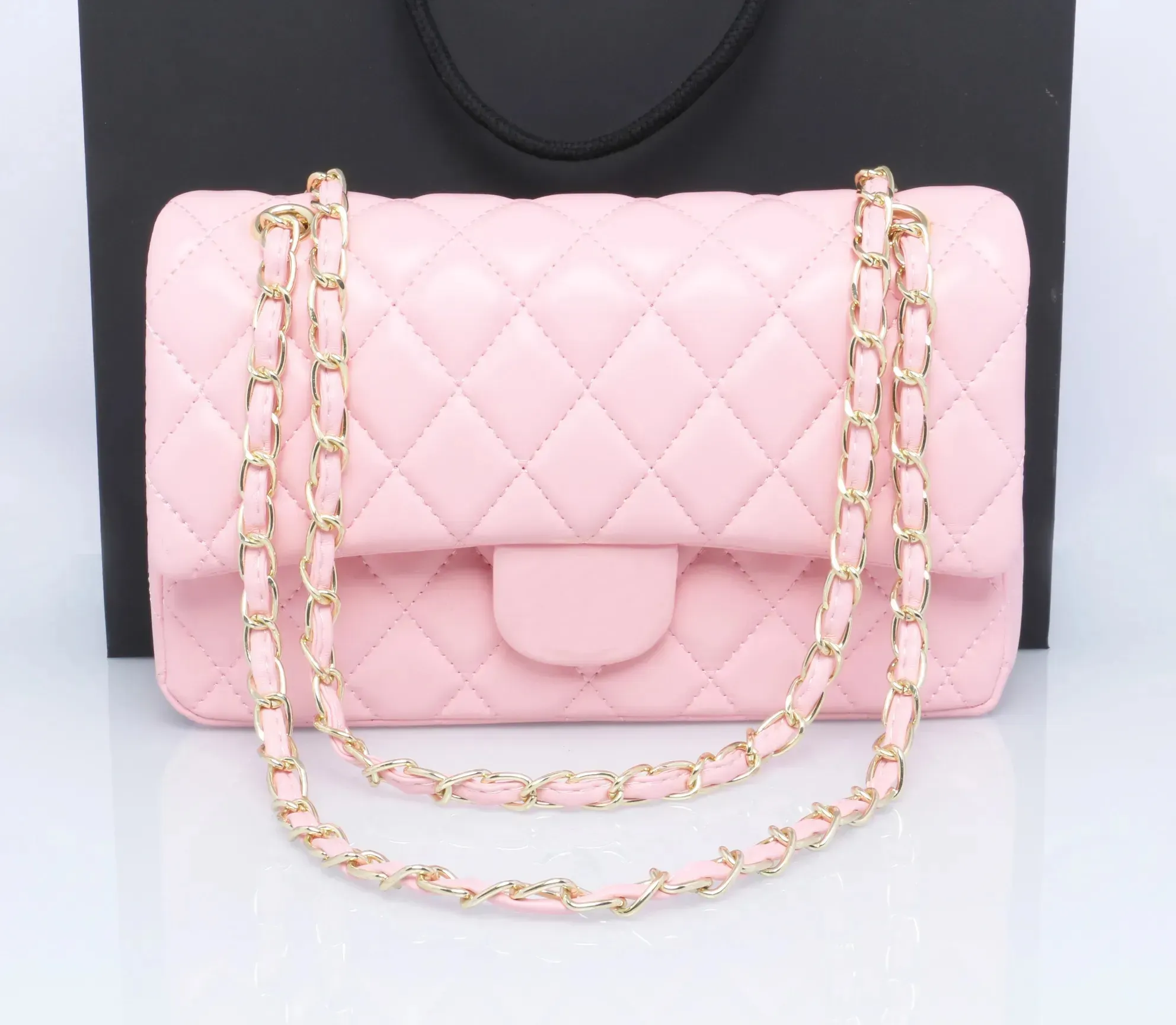 Designer Shoulder bag Classic Plaid Lattice Flap Totes Ladies Handbag Series Chain Square Purses Women Leather Bags Purse Double Letter Luxury bags