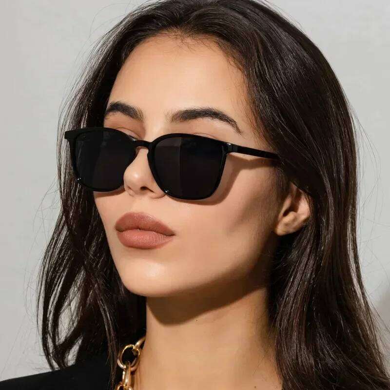 2025 Fashion Square Sunglasses Woman Retro Brand Designer Shades Sun Glasses Female Black Vintage Cat Eye Driving Oculos De Sol X260104