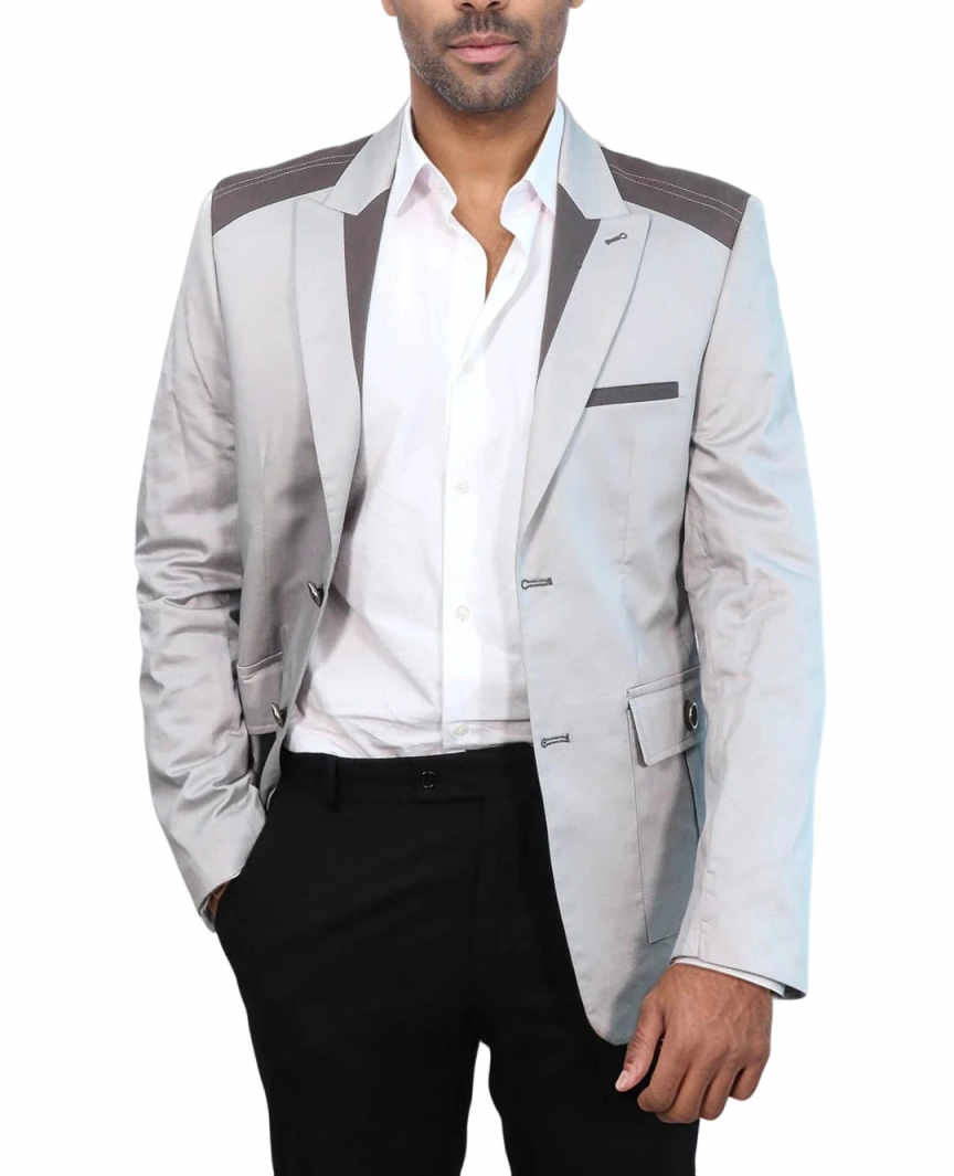 Minimalist Men's Suit 2 Pieces Blazer Pant Single-Breasted Peaked Lapel Formal Occasion Party Banquet Commute Suit Customized