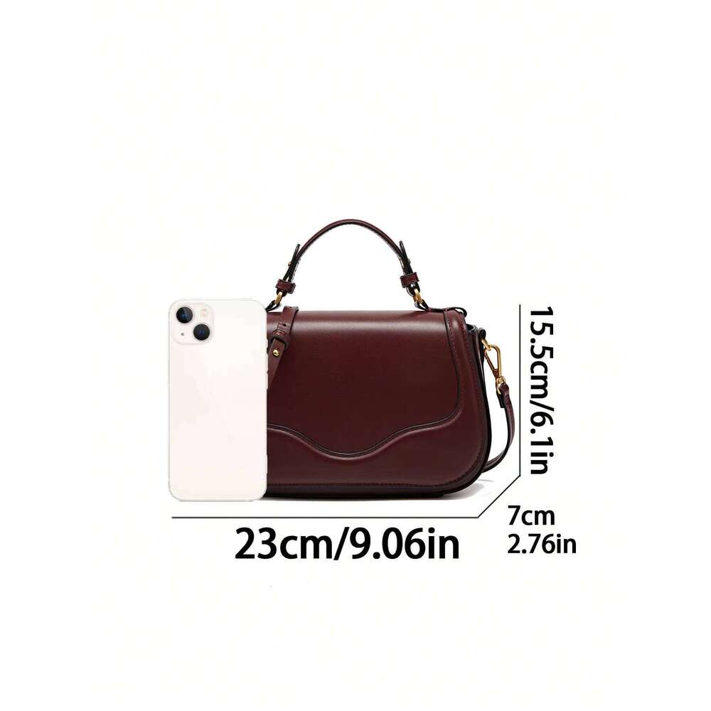 The 2026 New Fashion Design Hand-Held Magnetic Buckle Texture Single-Shoulder Bag With A Chic And High-End Feel, Crossbody Small