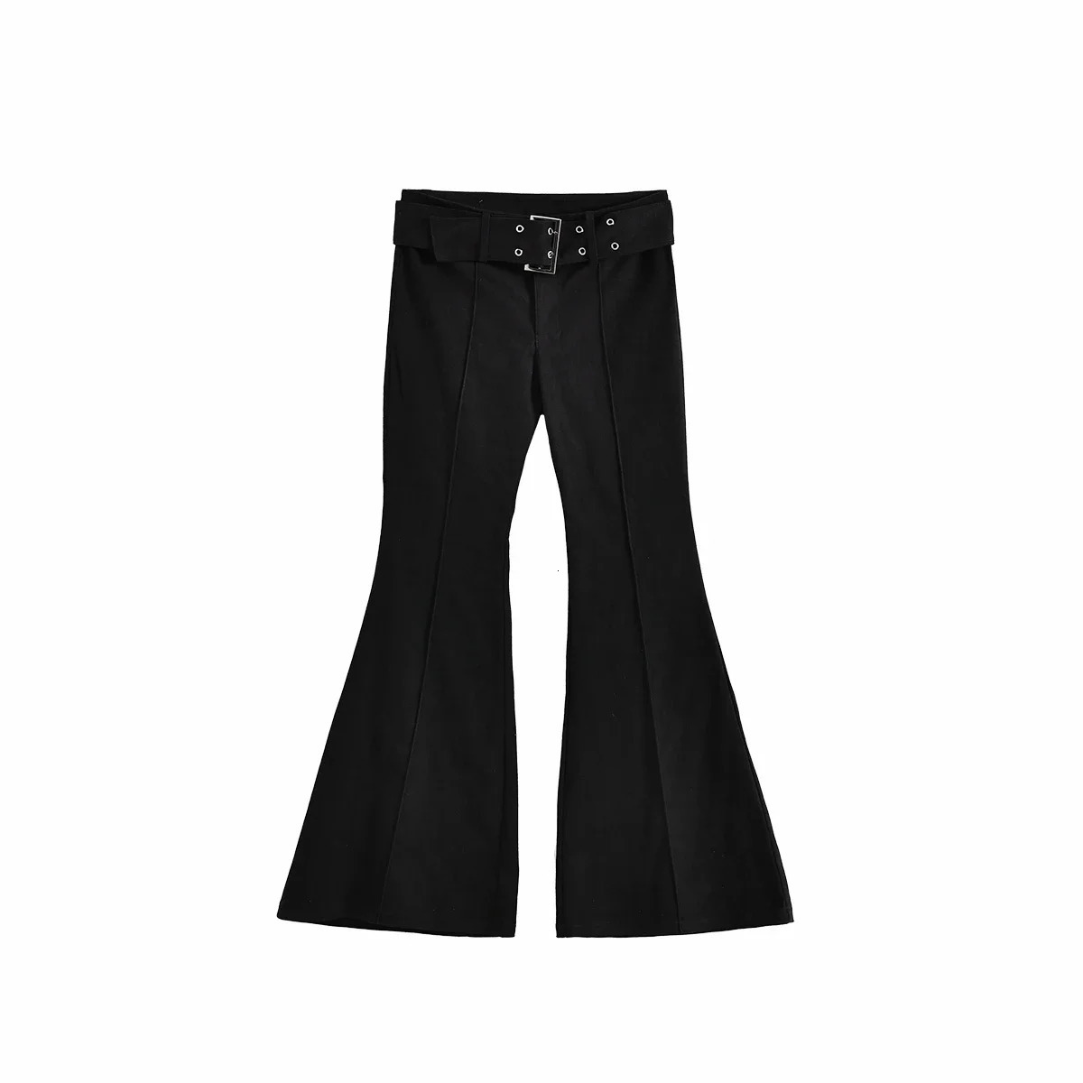 2025 Y2k Retro Emo 2000s Womens Black Flare Pants Streetwear Fashion Trousers Harajuku Wide Yoga Pants 90s Aesthetic Clothes 251226