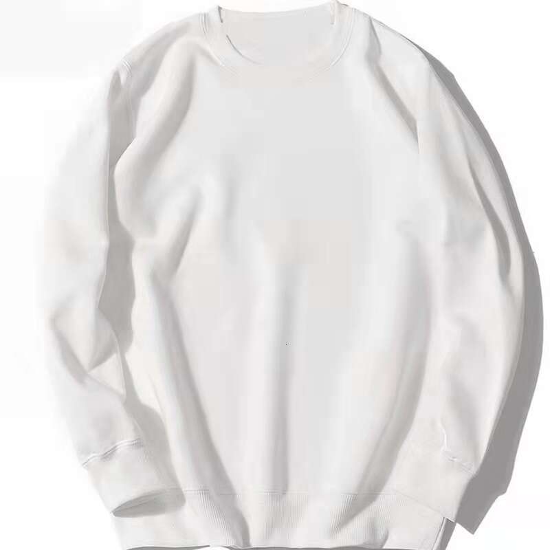 European American Size Jumping Style Autumn Winter Men and Women Casual Sports Round Neck Sweatshirt Solid Color Light Version Top Hip Hop Pullover