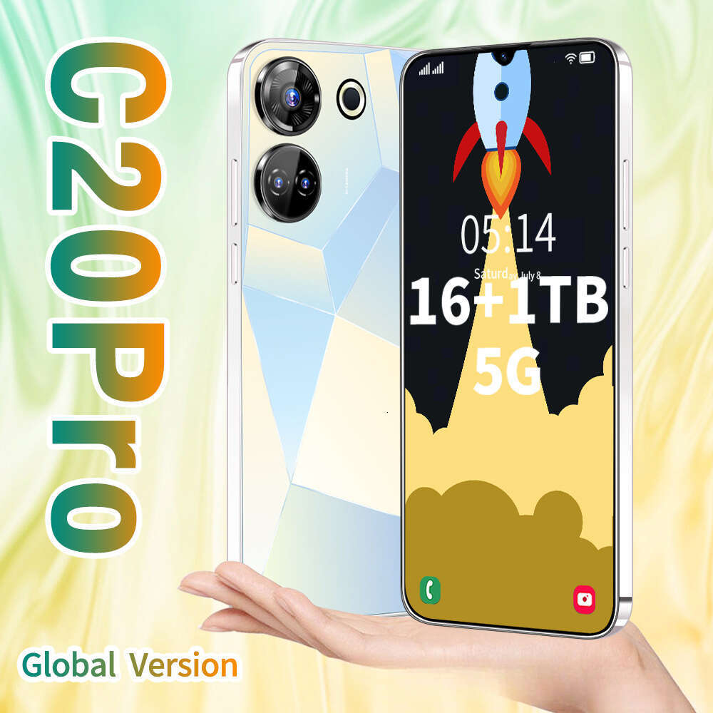 Famous brand's new cross-border mobile phone C20Pro hot selling intelligent 16+1T large memory large screen cross-border mobile phone source whol