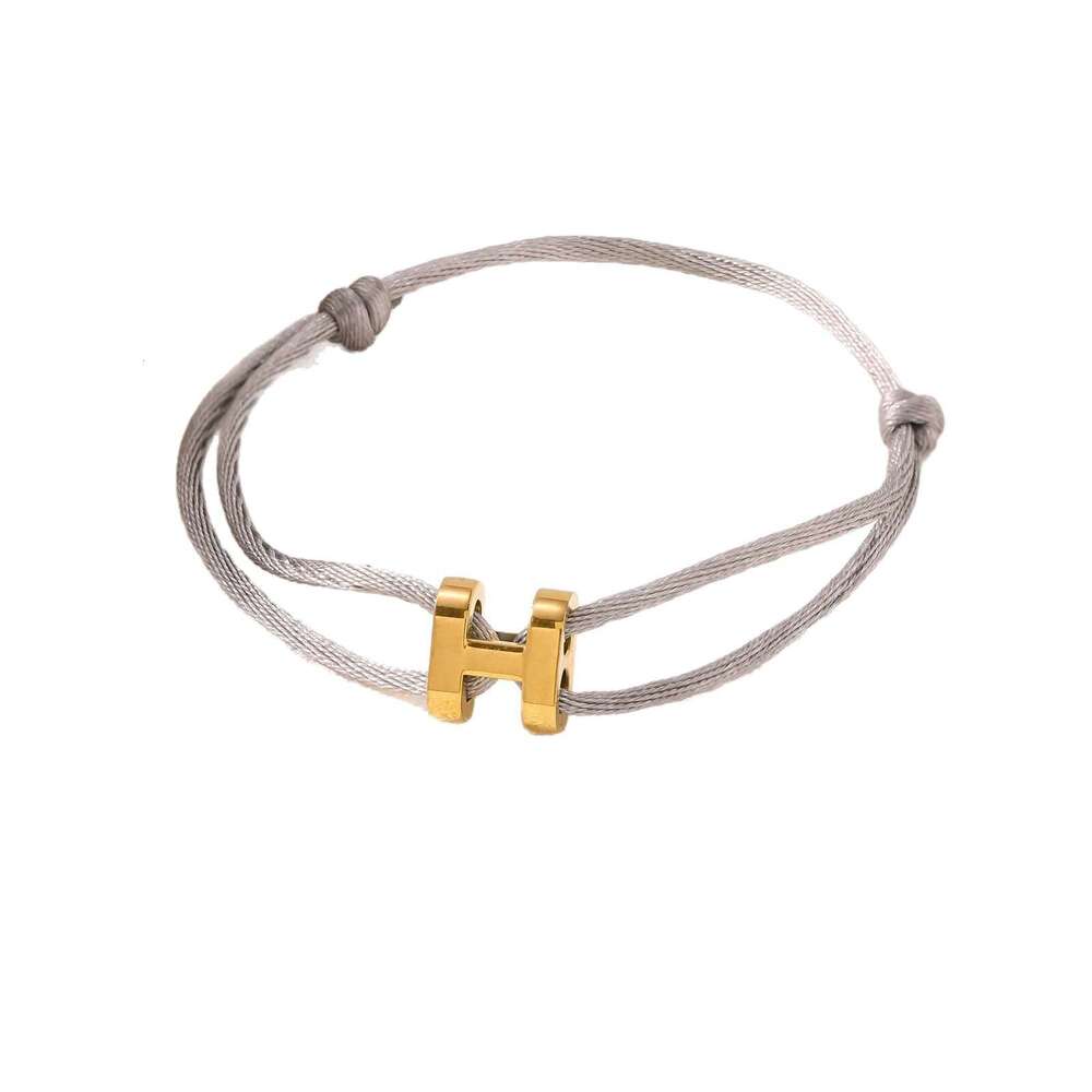 Cross-Border Hot Sale Simple I-Shaped Adjustable Small Gold Buckle Versatile Hand Jewelry Couple Bracelet Ins Style