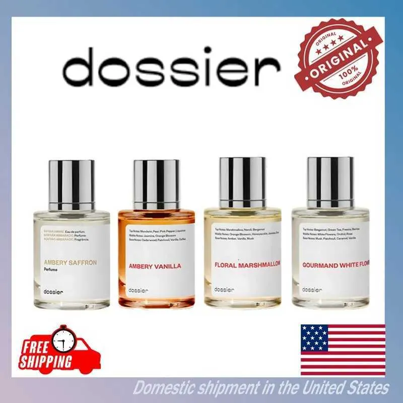 50ML Dossier Ambery Saffron Ambery Vanilla Floral Marshmallow Gourmand White Flowe Arabian Womens Perfume Birthday Present11