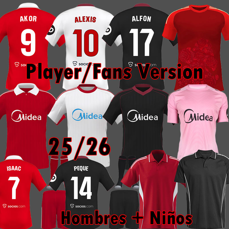 Sevilla FC 2026 soccer jersey SOW VARGAS ALEXIS football shirts PEQUE ISAAC EJUKE 25 26 AKOR GUDELJ Men kits Kids Kit camiseta special ODYSSEASS Goalkeeper S 4XL
