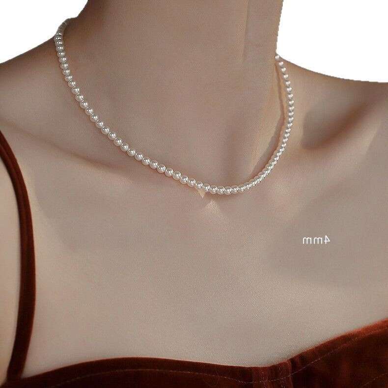 Cross-Border Premium Ultra-Fine Shijia Small Bulb for Women Short Xiaomi Necklace Clavicle Baby Pearl Choker