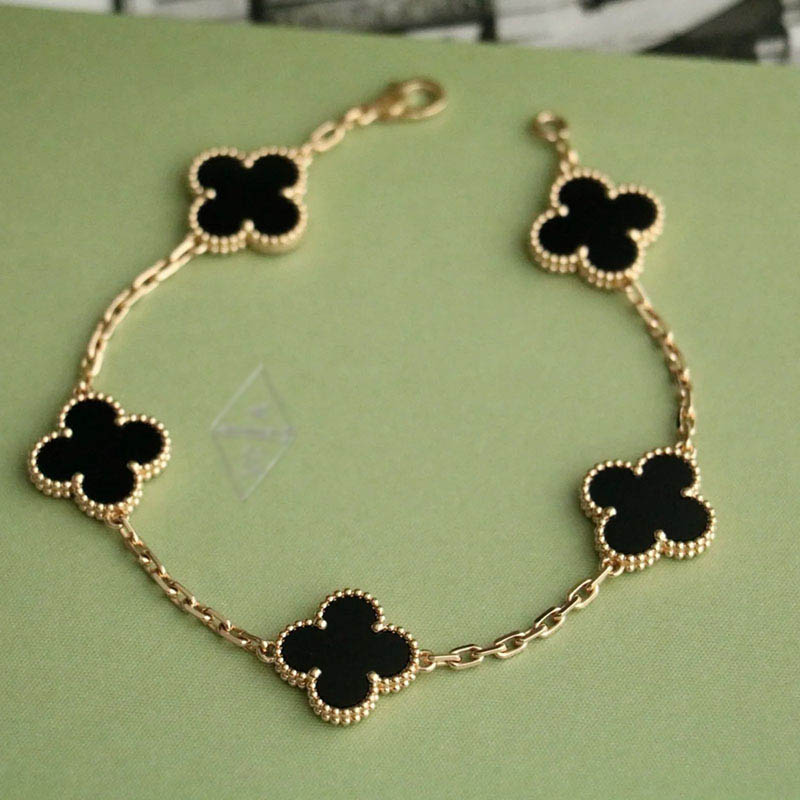 Classic Lucky Clover Bracelet Designer Brand Bracelet 18K Gold Luxury Bracelet for Women Mother-of-Pearl Bracelet