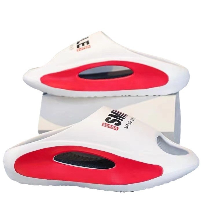 Free shipping slides mens women flat slippers black red khaki Fashionable and versatile outdoor beach slippers