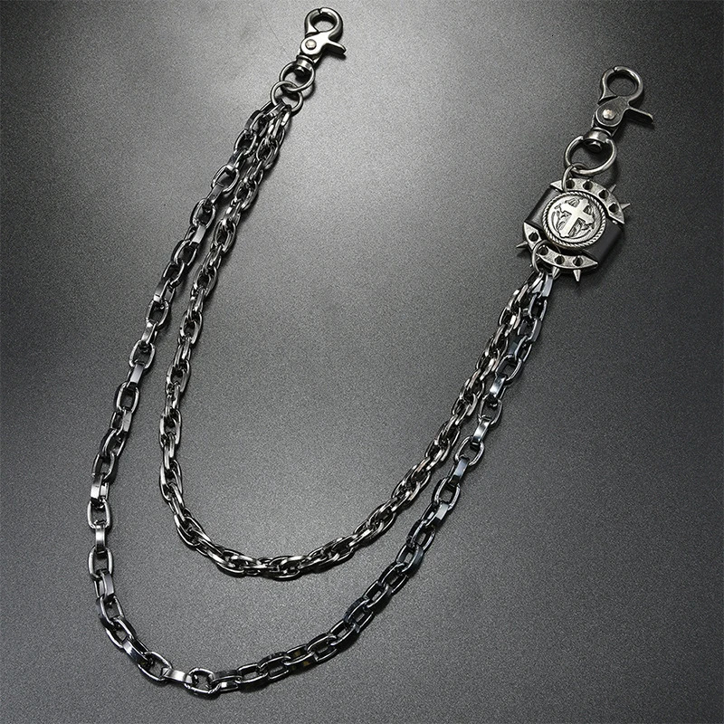 Punk Waist Chains Rock Hip Hop Spiked Pant Trouser Chain Pendant Retro Cool Metal Belts Apparel Handbag Decoration 251225