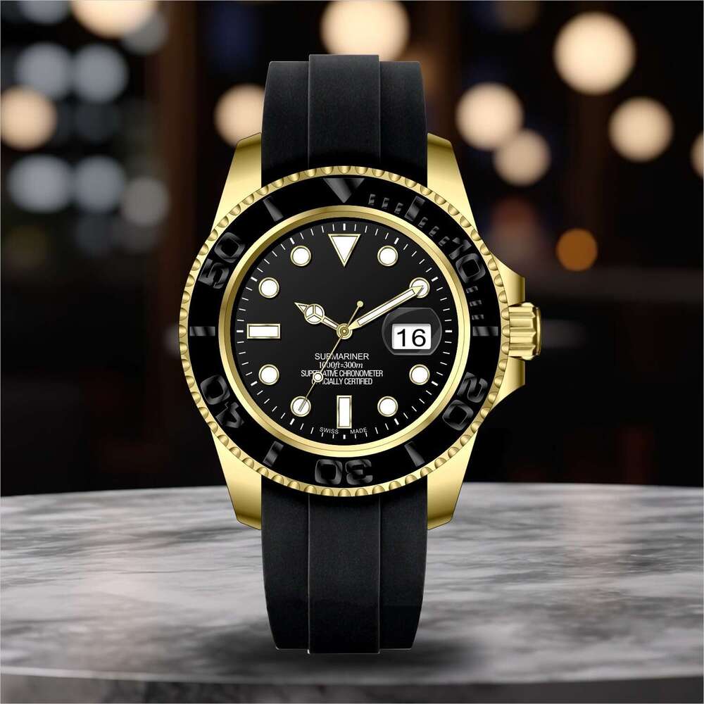 R O LEX Business Fashion Men's 42mm Waterproof Luminous Quartz Watch