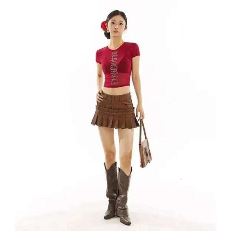 Letter hot diamond shoulder sleeved T-shirt for summer girls, slim fit and slimming short style, mesh see through jacket,