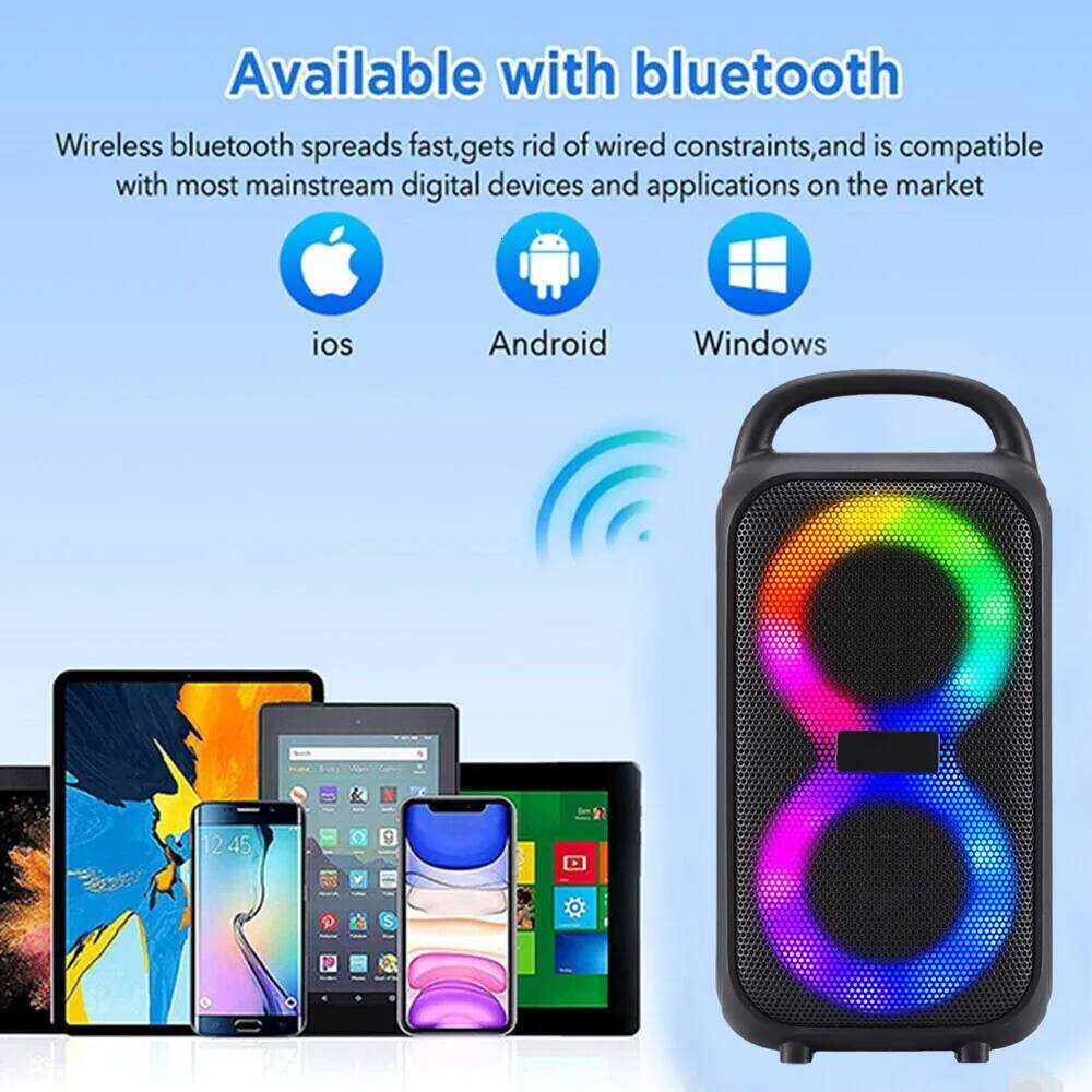 1000W Party Portable Speakers BT Wireless Boombox Sound Large Speaker Dual 3 inche Subwoofer for Outdoor Dancing Famliy 26T0104