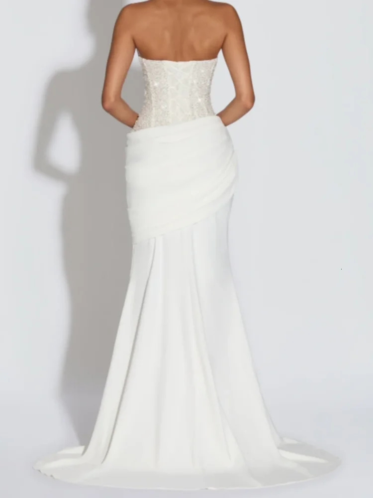 Sexy Sequin Patchwork Halter Maxi Dress Women Sleeveles Off-shoulder Cinched-waist Pleated Dresses Lady Christmas Party Gowns 251225