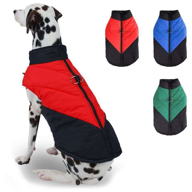 Large Dog Clothes for Small Medium Dogs Cat Winter Warm Puppy Vest French Bulldog Labrador Outdoor Windproof Pet Coat 26N0104