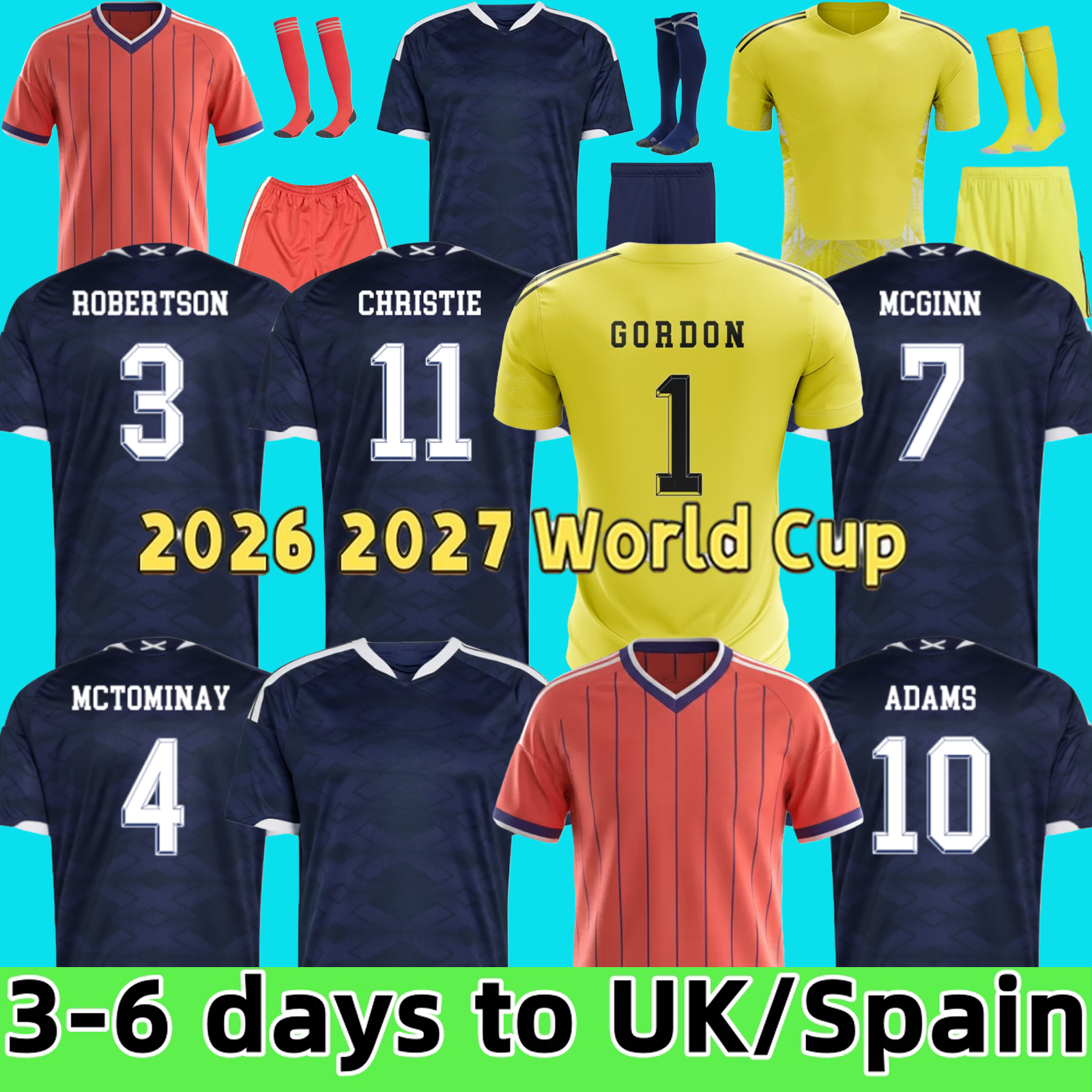 2026 scotland football shirt Soccer Jerseys 2025 2026 ROBERTSON McTominay McGREGOR SHANKLAND MCGREGOR Homemaillot de Foot men kids kits unifrom pink WOMEN 150TH