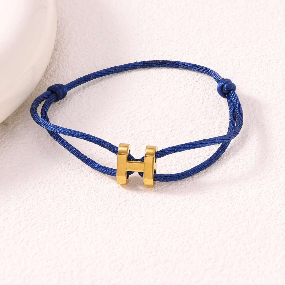 Cross-Border Hot Sale Simple I-Shaped Adjustable Small Gold Buckle Versatile Hand Jewelry Couple Bracelet Ins Style