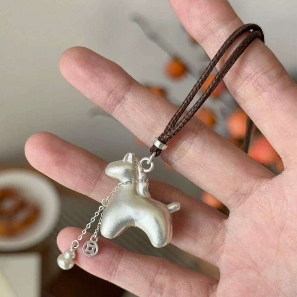 Fortune Little Horse Fulu Wealth Tassel Copper Coin Gourd Couple Long Sweater Chain Necklace Women Pendant Accessories Men