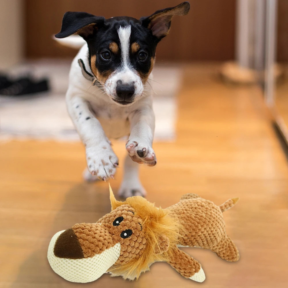 Pet Dog Toy Cute Plush Squeak Stuffed Toys Cartoon Puppy Dog Toy Puppy Teething Chewing Pet Dog Chew Squeak Toy Dog Accessories 251225