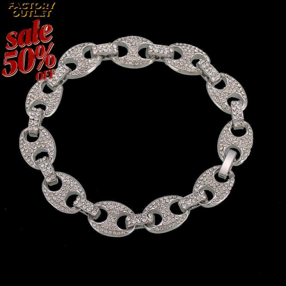 Rhinestone Chain Link Bracelet for Women Hip-Hop Trendy Gold-Plated Alloy Bracelet Inlaid Diamond Bean Button Chain Tarnish-Resistant Versatile Daily 
