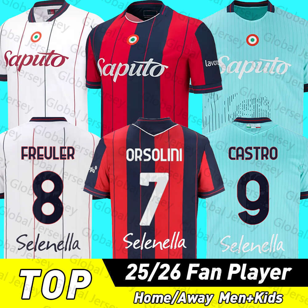 4XL 25/26 BoloGna Soccer Jerseys CAMBIAGHI NDOYE ORSOLINI CASTRO DALLINGA 2025 2026 AEBISCHER FREULER FERGUSON FABBIAN Men Kids Kit Sets football shirts