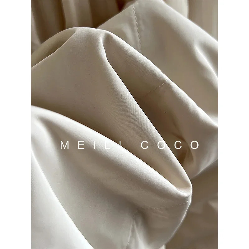 ALSEY Miyake Pleated Solid Collar Hooded Fashion Womens Jacket 2024 Autumn Winter Longsleeved Slim Lengthened Windbreaker 251231