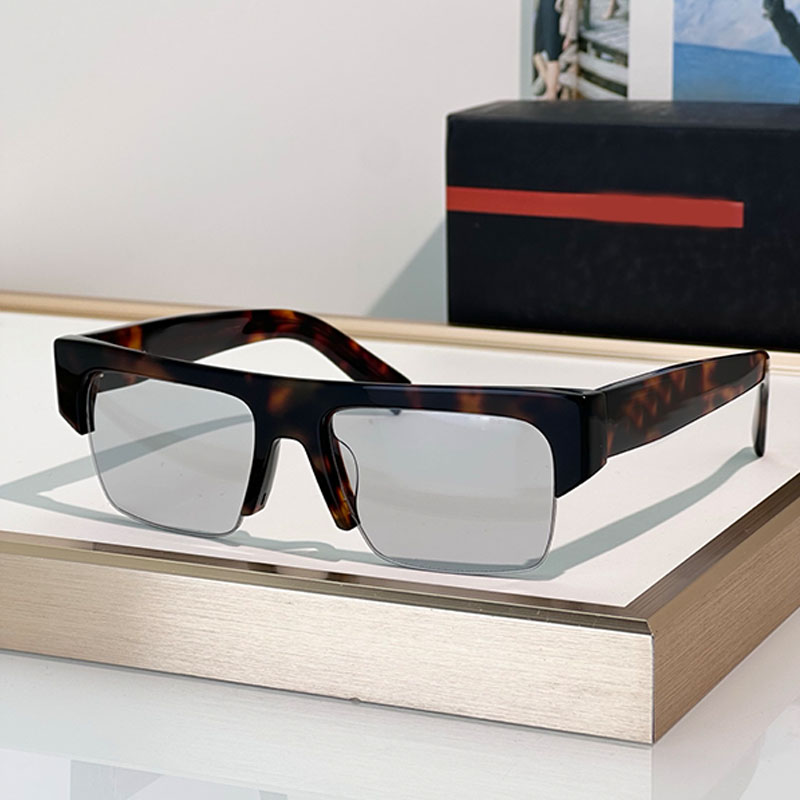 Luxury Gentlemens Sunglasses SPR D12SU High Quality Half Frame Acetate Material Academy Intellectual Glasses UV Protective Belt Box