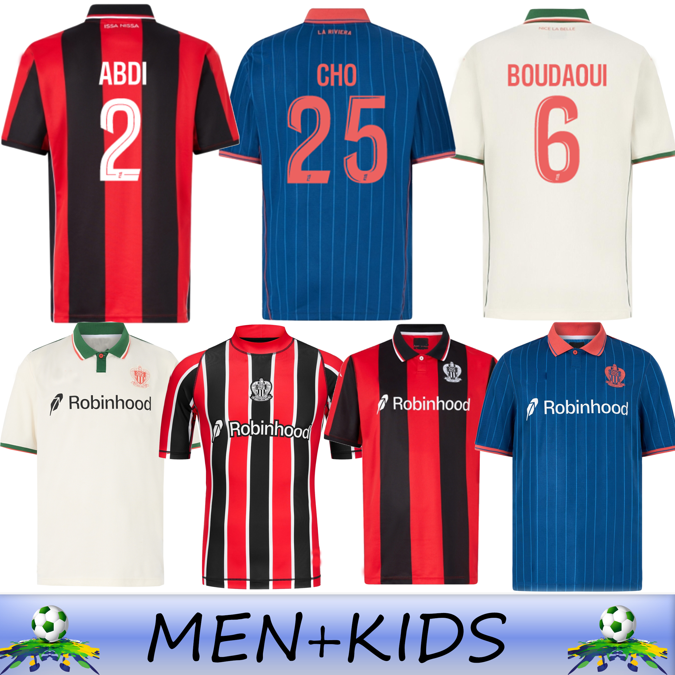 25 Maillot OGC Nice FC soccer jerseys T. MOFFI MOUKOKO NDOMBELE S. DIOP CHO 2026 ROSARIO DANTE BOGA BOUDAOUI football shirts