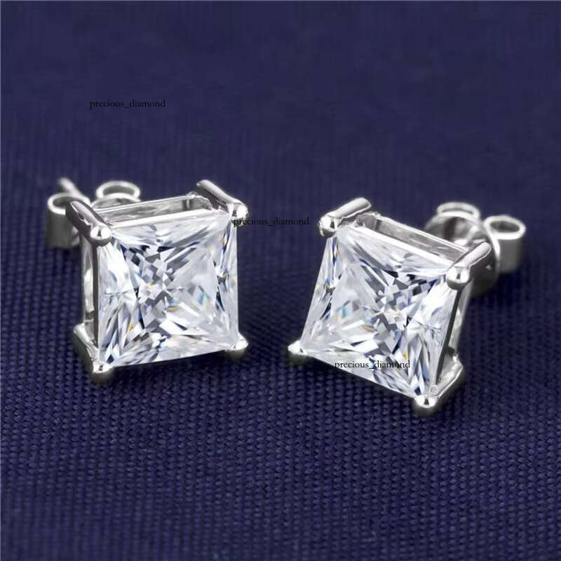 MSN-394 Messi Fashion Stud Lab-Grown VVS Moissanite Earrings Jewelry for Women